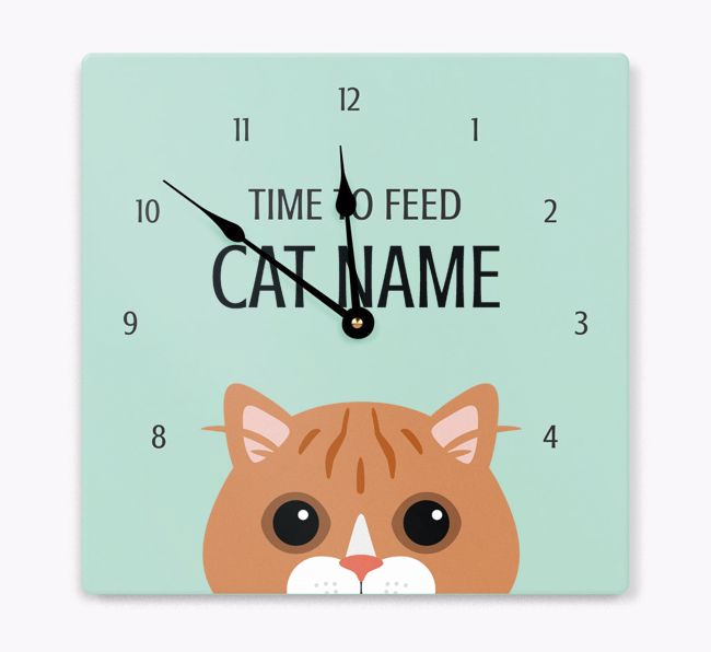 Time To Feed...: Personalized {breedCommonName} Wall Clock